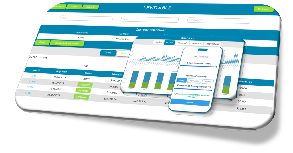 image of lending software lendable